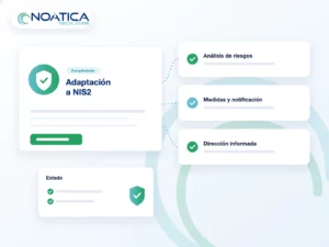 Ilustración: adaptación a NIS2 con análisis de riesgos, medidas, notificación de incidentes y dirección informada – NOÁTICA Informática para empresas