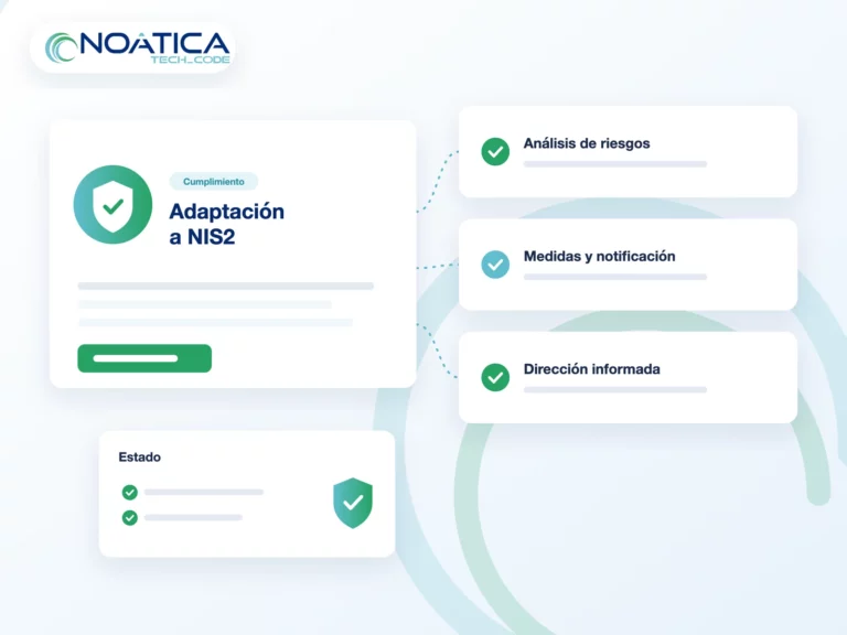 Ilustración: adaptación a NIS2 con análisis de riesgos, medidas, notificación de incidentes y dirección informada – NOÁTICA Informática para empresas
